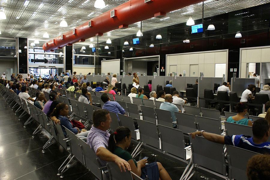 Unidade de Atendimento Inicial Cível na cidade de São Paulo, localizada na Rua Boa Vista, 200, Centro da capital