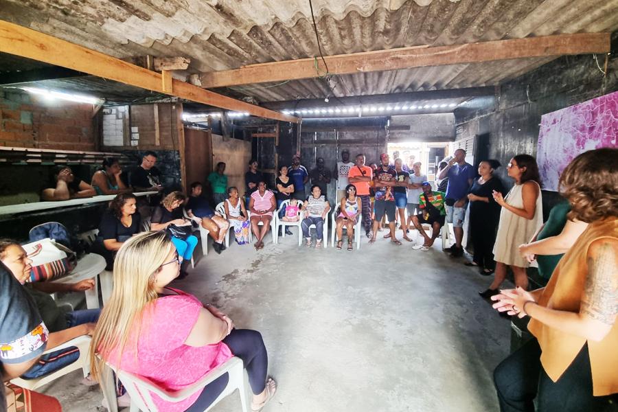 Evento realizado em 27/5 na ocupação Estrela de Davi, no bairro Aricanduva (Zona Sudeste de São Paulo)