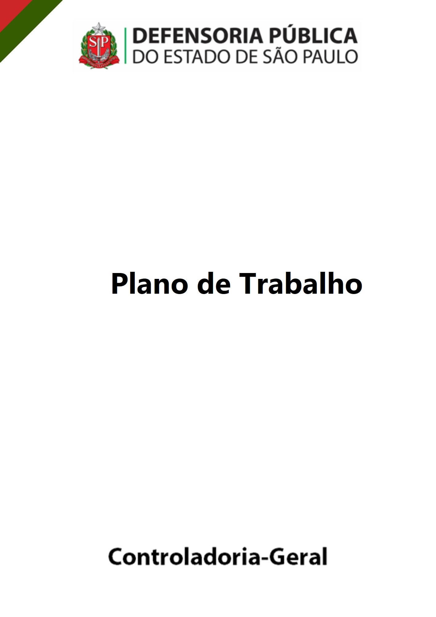 Plano de Trabalho da  Controladoria Geral - Exercício 2024