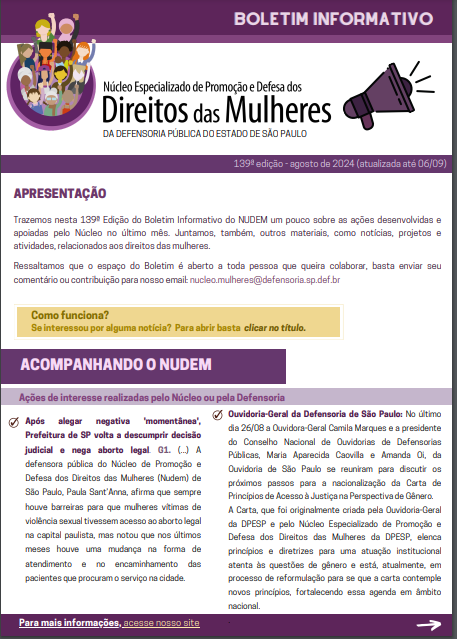139º Boletim Informativo NUDEM – agosto 2024