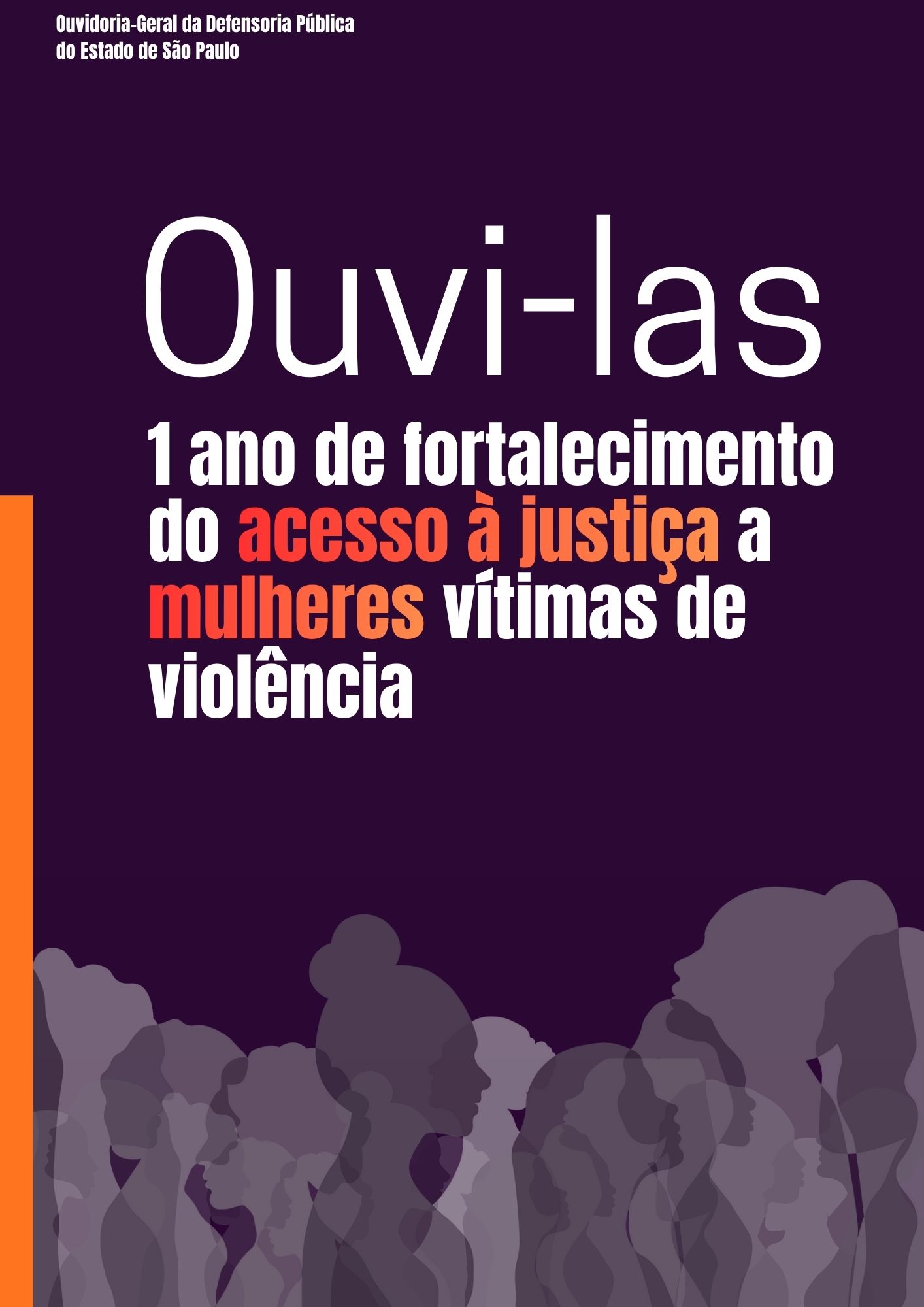 Capa roxa com o titulo do relatório