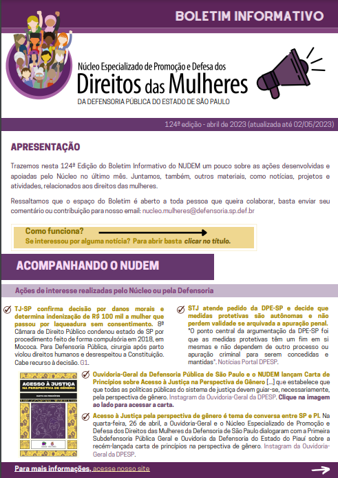 124º Boletim Informativo NUDEM - abril2023 